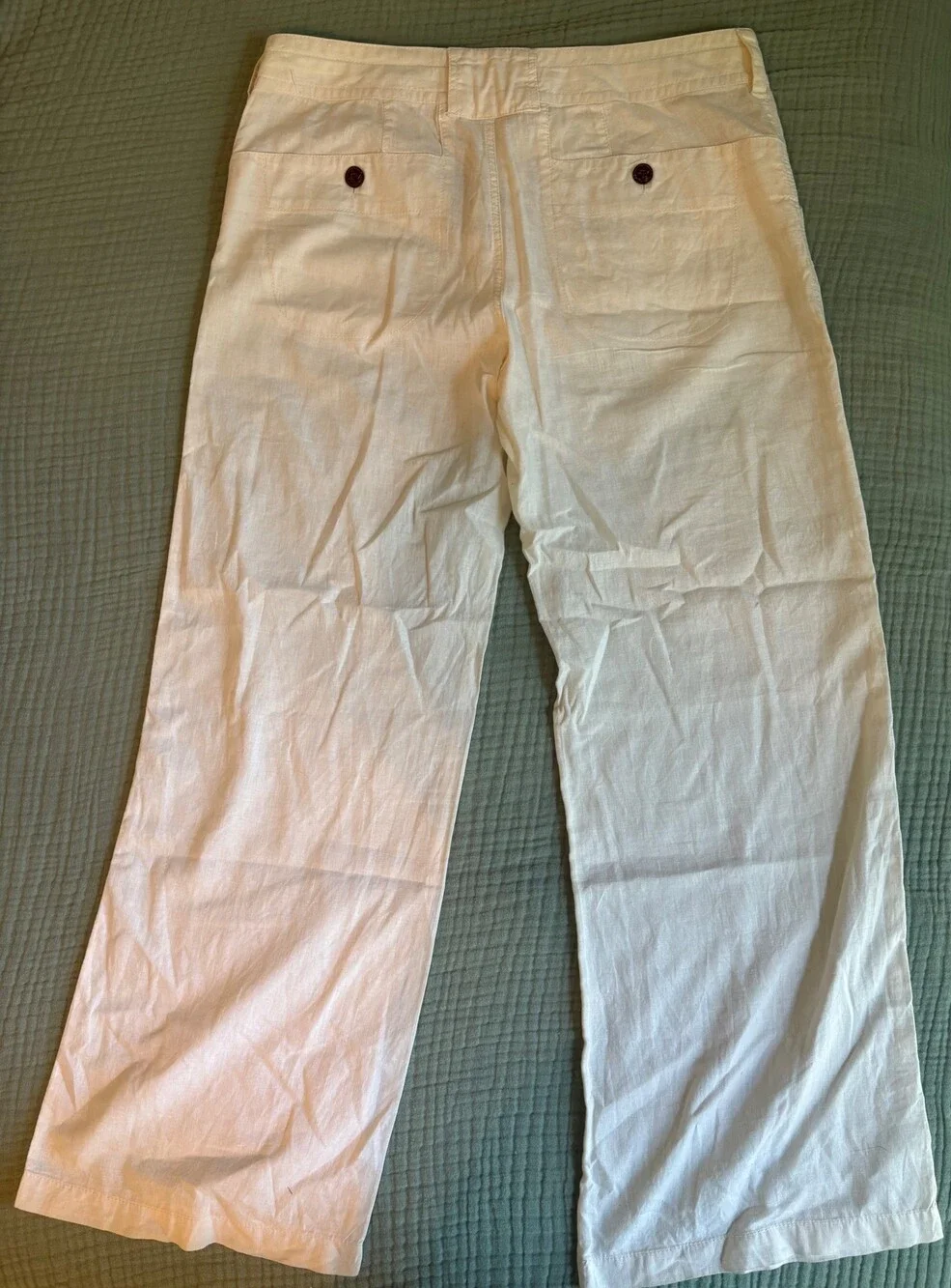 Patagonia Women's Size 12 White Hemp Cotton Blend Pants Drawstring Waist